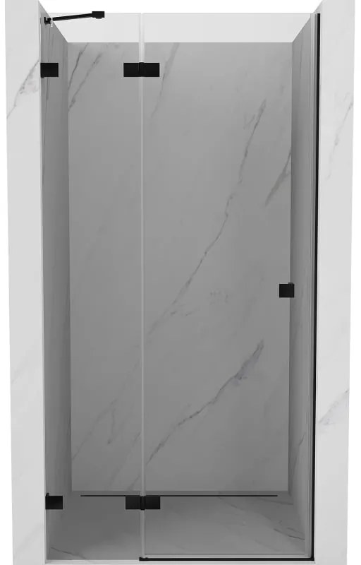 Mexen, Mexen Lunar ľavé výklopné sprchové dvere 100 cm, transparentné, čierne - 834-100-000-70-00-L