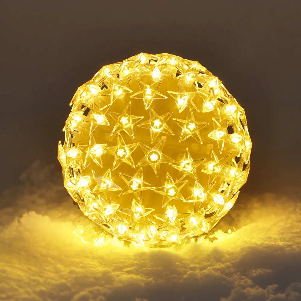 LED svetelná dekorácia guľa, napájanie: sieťové, teplá biela