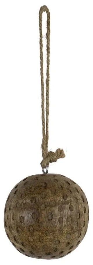 Dekoračné drevená guľa s vyrytými bodkami - Ø 5cm Dekoračné drevená guľa s vyrytými bodkami - Ø 5cm