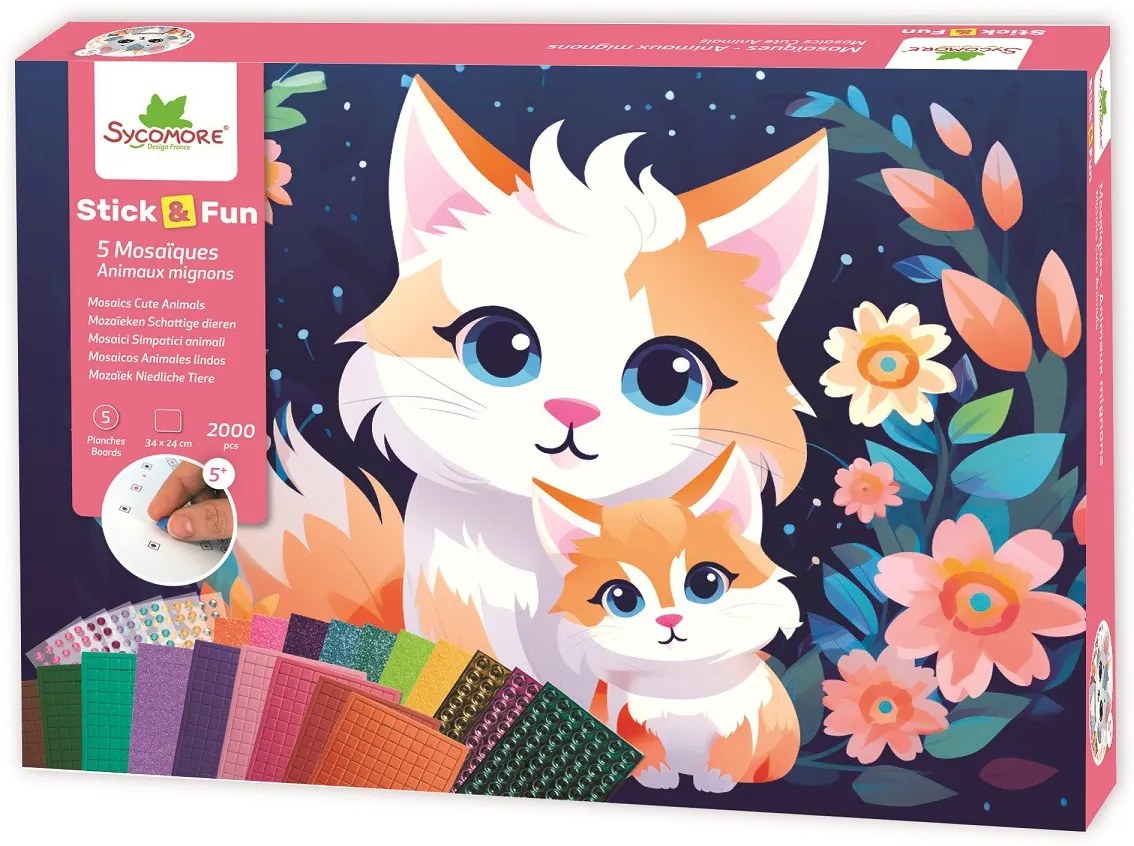 Stick & Fun – XL mozaika – roztomilé zvieratká