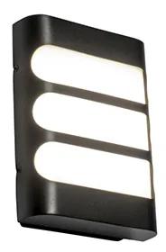Moderná nástenná lampa čierna vrátane LED IP44 - Gaev