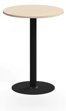 Barový stôl ALVA, Ø700x900 mm, HPL, čierna/breza