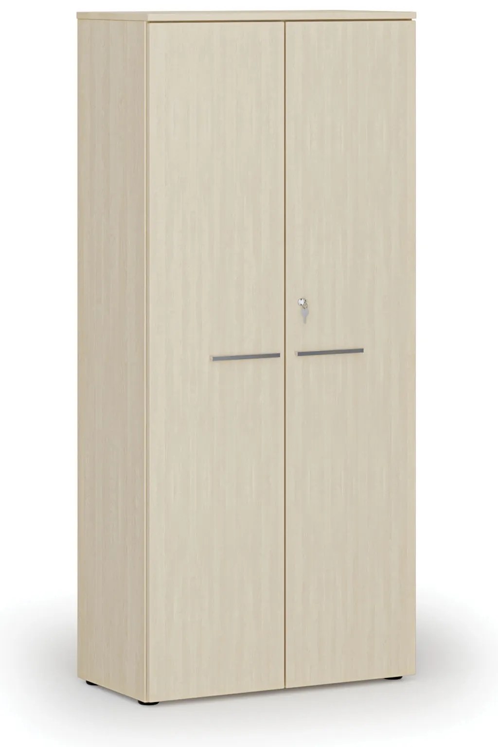 Kancelárska skriňa s dverami PRIMO WOOD, 800 x 420 x 1781 mm, breza
