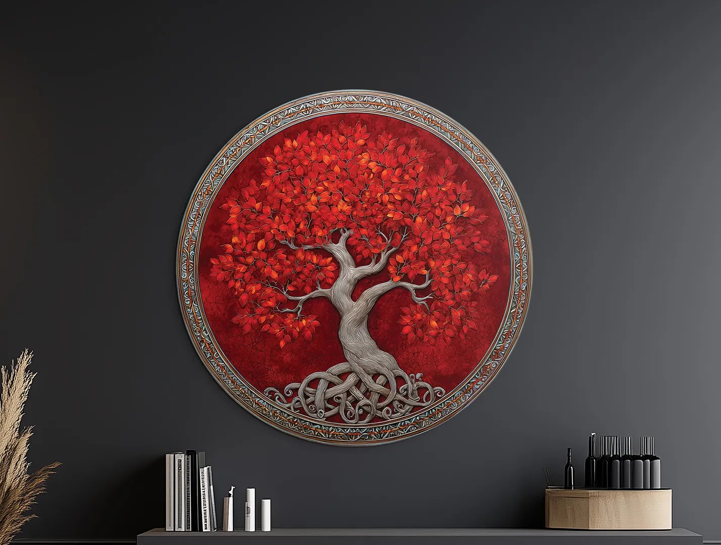 drevko | Okrúhly Strom života Keltský svet 45 x 45 cm