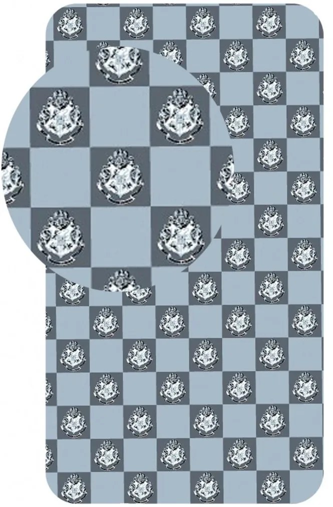 Bavlnené prestieradlo na jednolôžko Harry Potter - erb Rokfortu - 100% bavlna - 90 x 200 cm