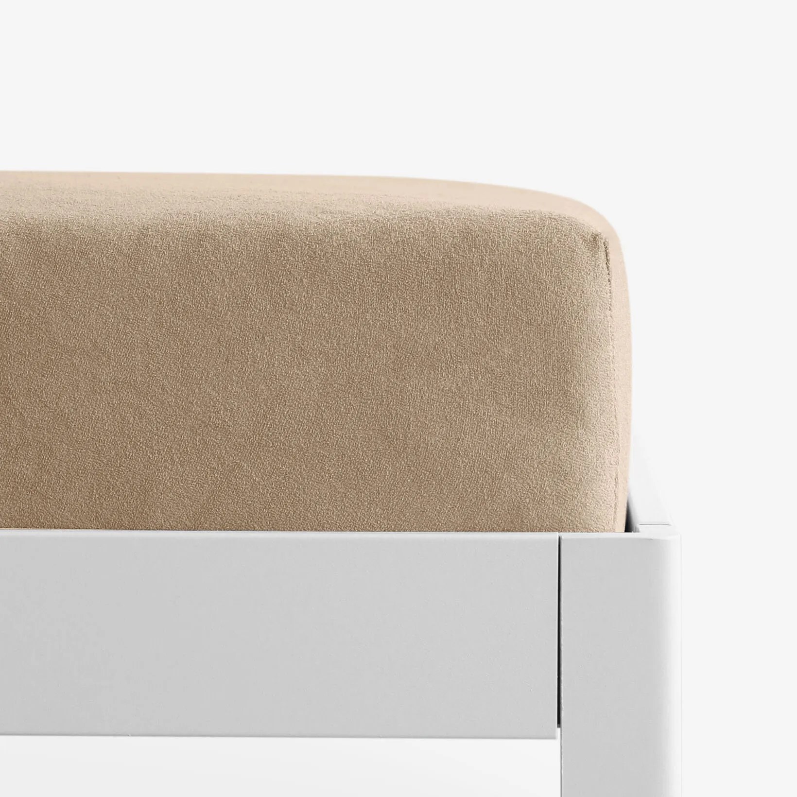 Goldea froté plachta s napínacou gumou - svetlo hnedá 180 x 200 cm