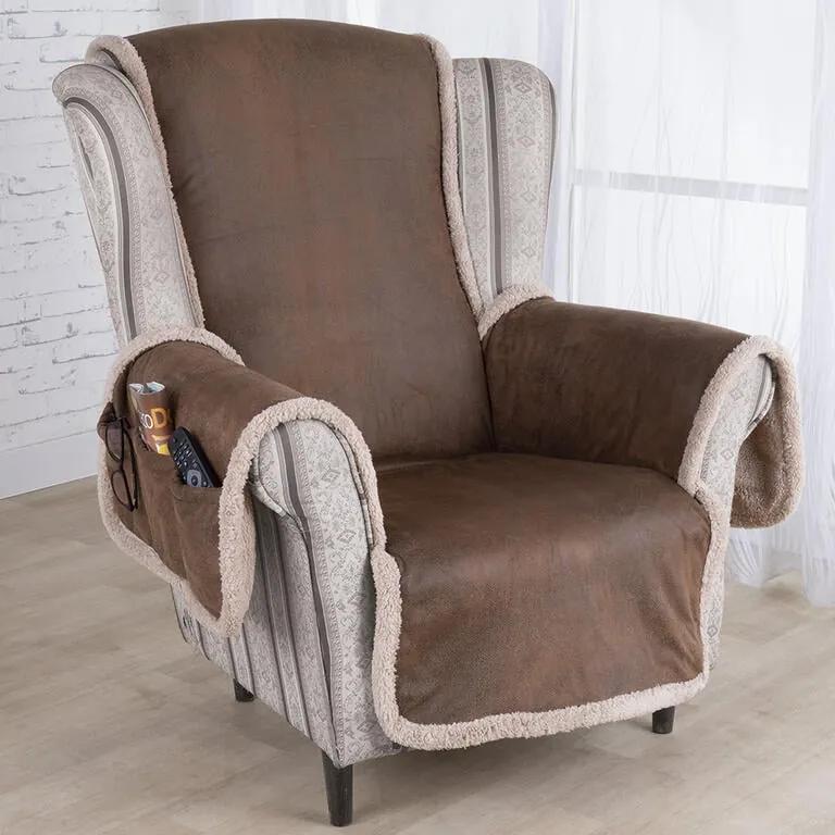 Luxusné prikrývky s BARANČEKOM kreslo - sedák 57 cm