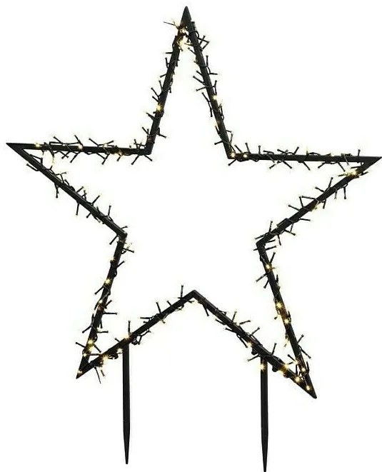 LED svetelná dekorácia hviezda, napájanie: sieťové, teplá biela, výška: 102 cm