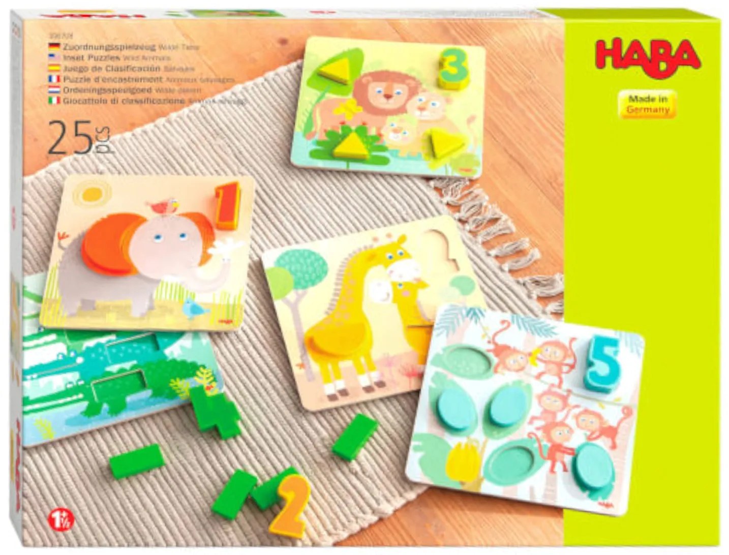 Vkladacie puzzle - divoké zvieratá