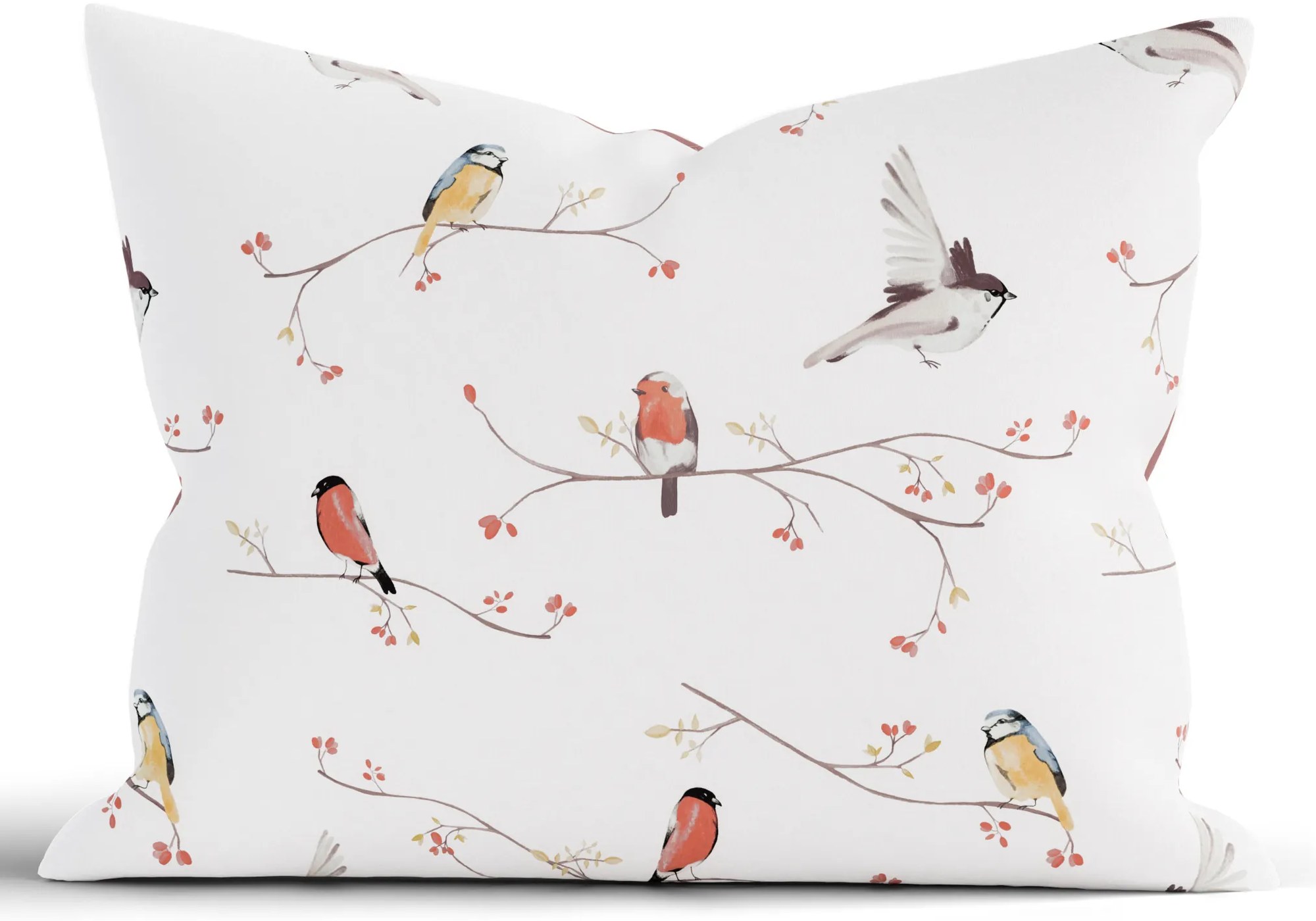 Bavlnená obliečka na vankúš Renforcé 70 × 90 cm - Vtáčiky