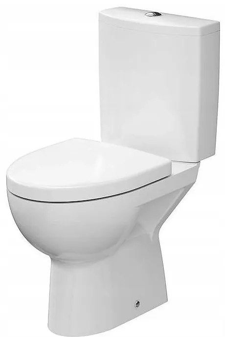 Cersanit PARVA - WC kombi + antibakteriálne sedátko s funkciou pomalého zatvárania, vertikálny odpad, K27-004