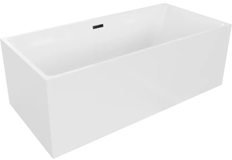 Mexen Nita, voľne stojaca vaňa 170 x 80 cm, biela, čierny matný prepad, 52091708000-70
