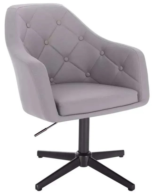 LuxuryForm DESIGN Kreslo ANDORA na čiernom kríži - šedé