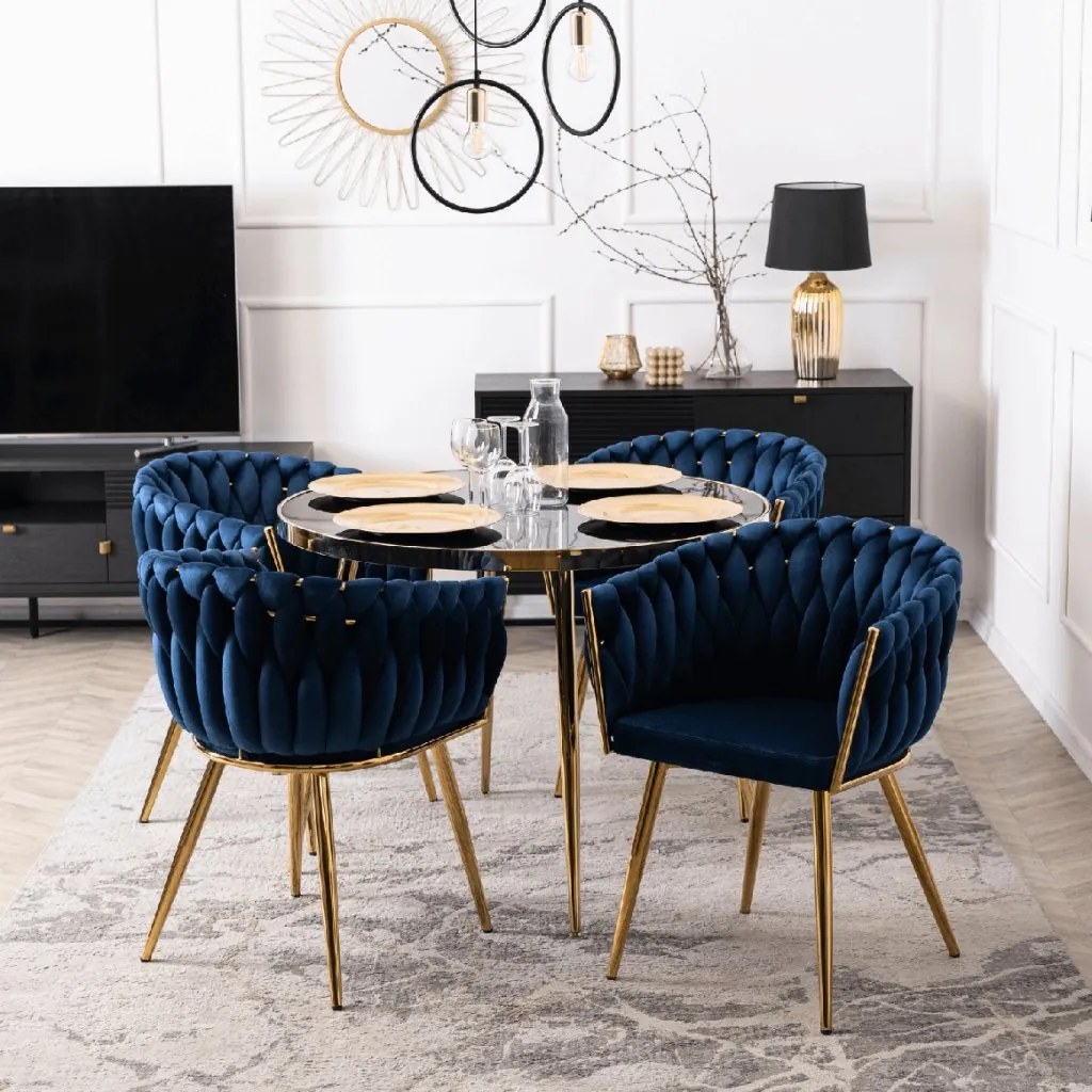 PROXIMA.store - Čalúnená jedálenska stolička CAPI FARBA: modrá