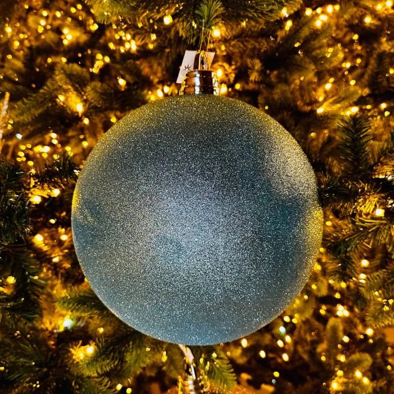 DECOLED Plastová koule, prům. 20 cm, světle modrá, glitter