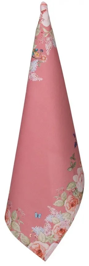 Ružová bavlnená utierka Flower & Fiesta - 50*70 cm