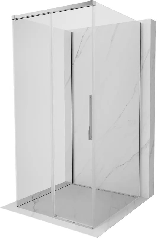 Mexen Rox-3S, 3-stenný sprchový kút 100 x 100 cm, 8mm číre sklo, chrómový profil, 8C2-100-100-01-00-3S