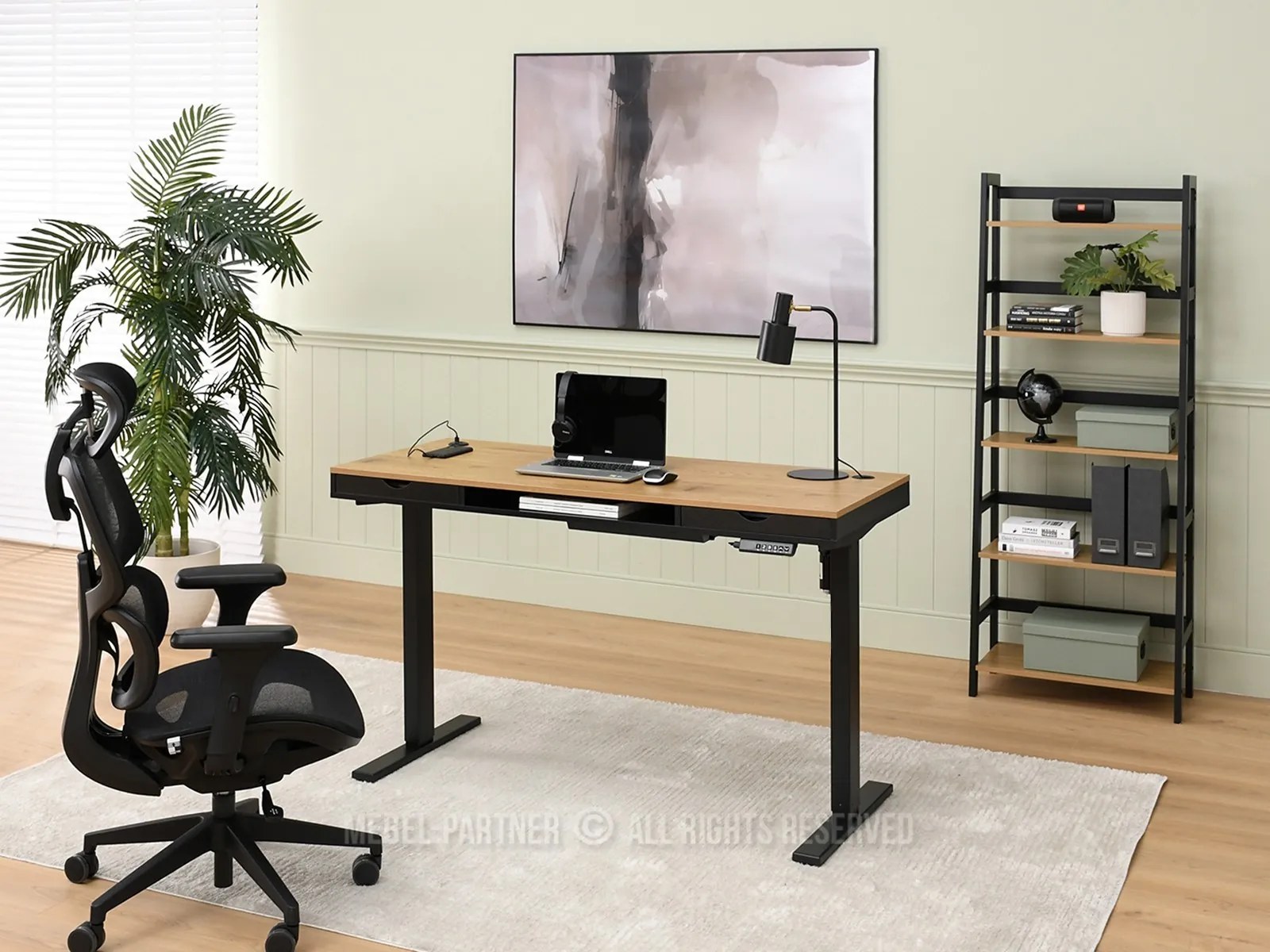 PC stolík Osto 140 (dub čierny + čierna). Akcia -25%. Vlastná spoľahlivá doprava až k Vám domov. 1109839