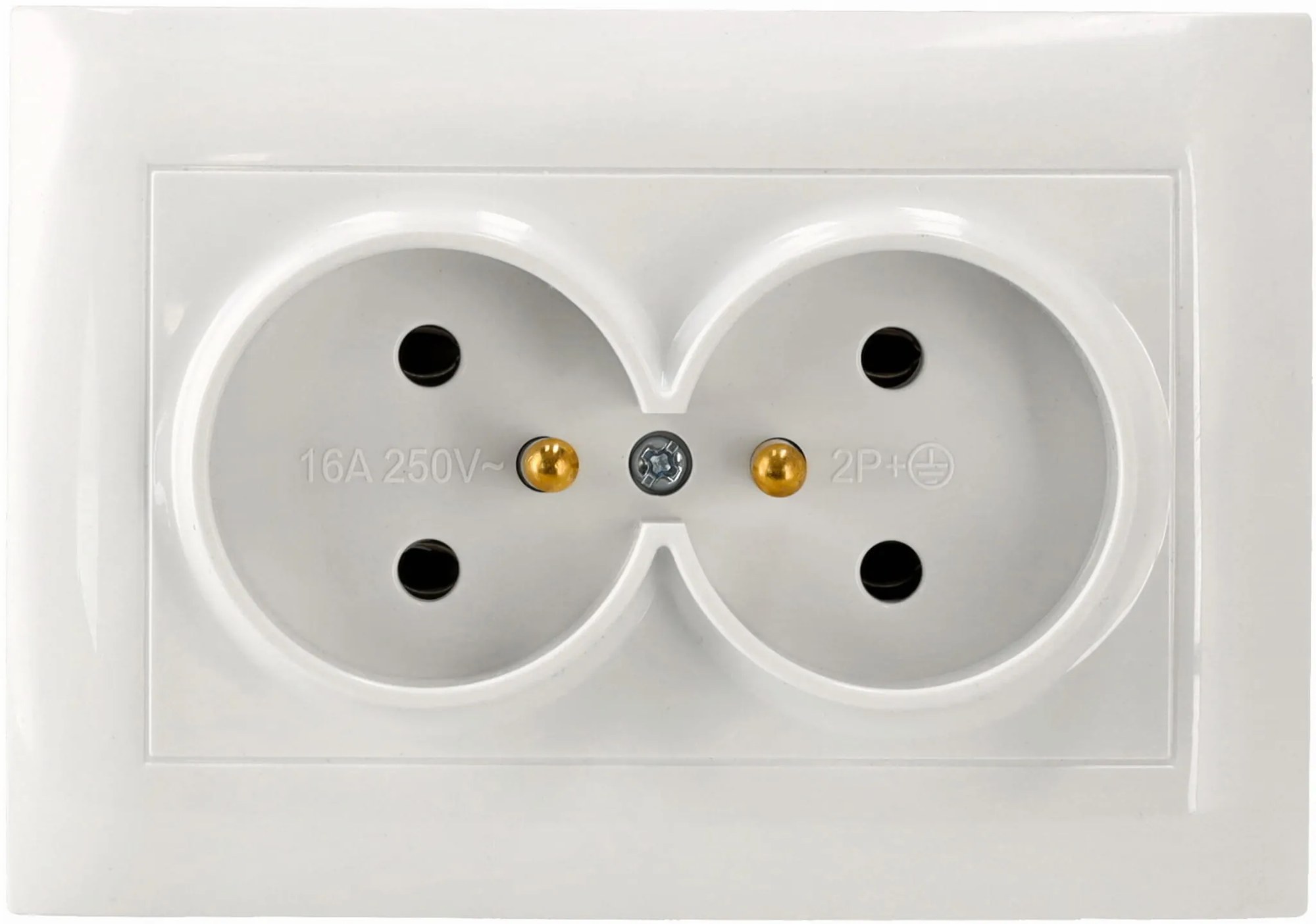 VIPLAST Dvojitá zásuvka 2x2P+Z