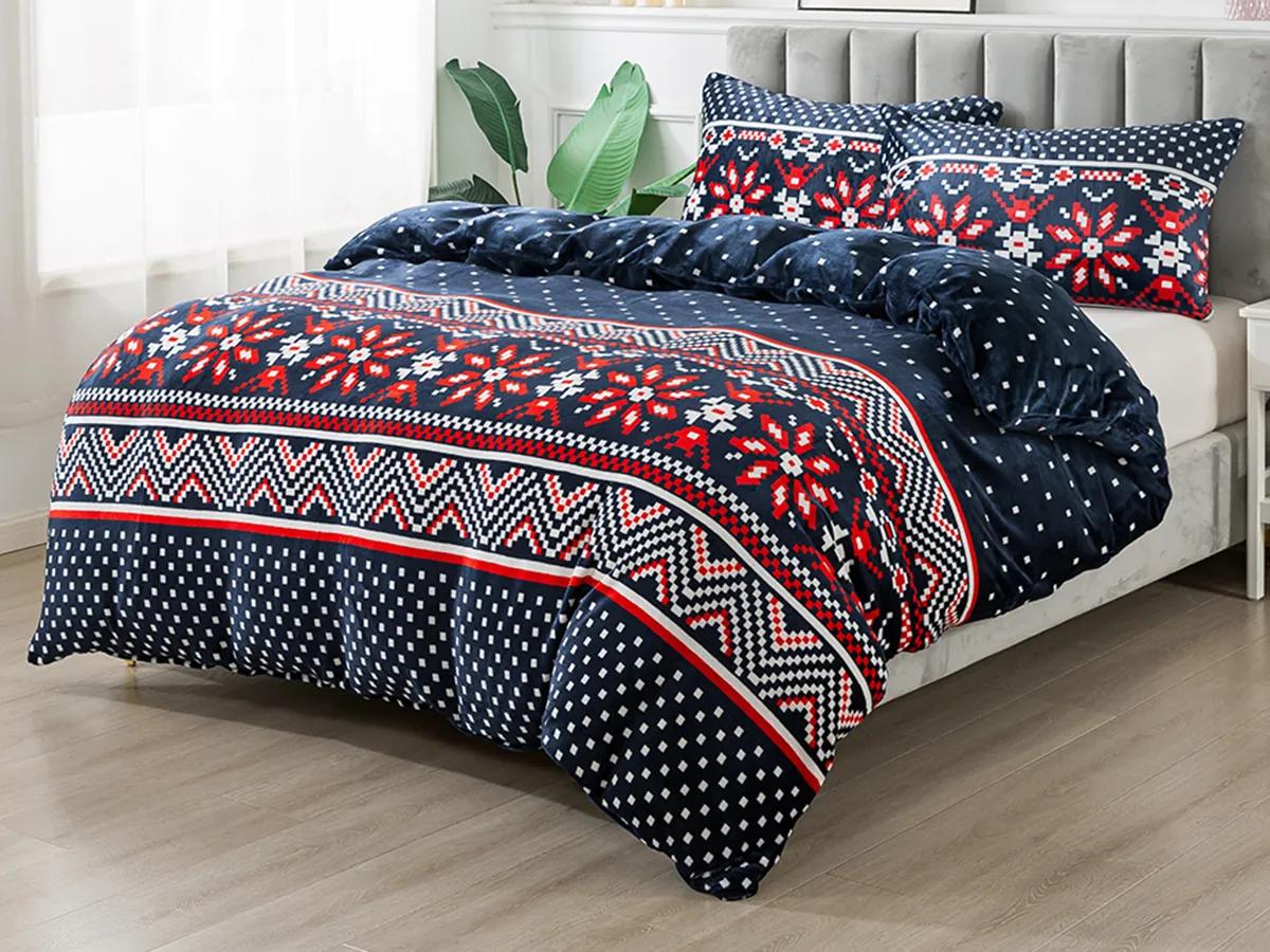 XPOSE® Predĺžené mikroplyšové obliečky TORM Exclusive - tmavo modré