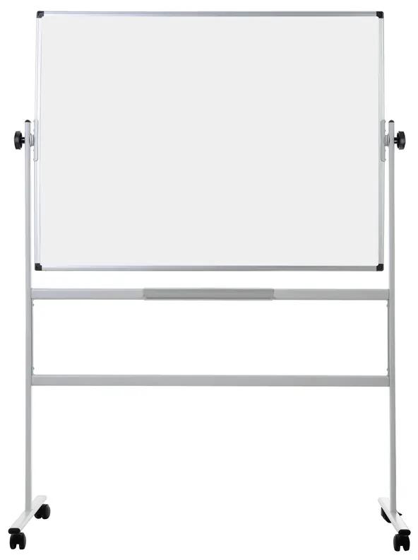 Bi-Office Mobilná otočná obojstranná biela popisovacia tabuľa, magnetická, 1200 x 900 mm