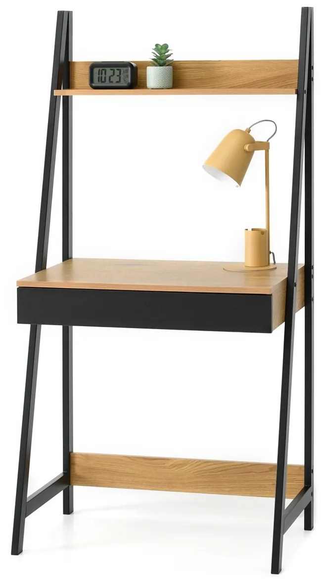 PC stolík Dylen (dub čierny + čierna). Akcia -24%. Vlastná spoľahlivá doprava až k Vám domov. 1109742