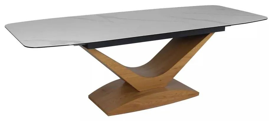 Jedálenský stôl Dolce, mramor / dub