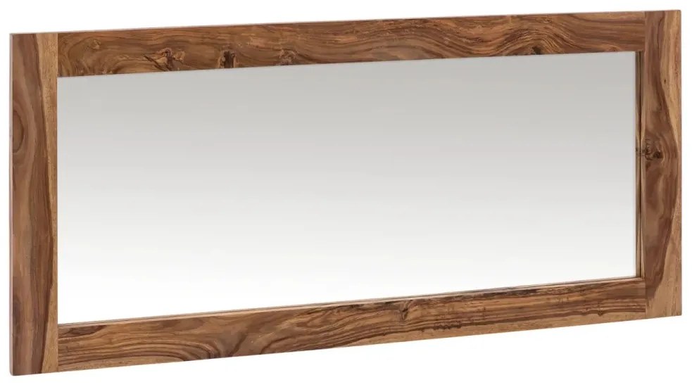 furniture-nabytek.cz - Masívne kúpeľňové zrkadlo Lagos z palisandrového dreva, lakované, hnedé – 130×60 cm