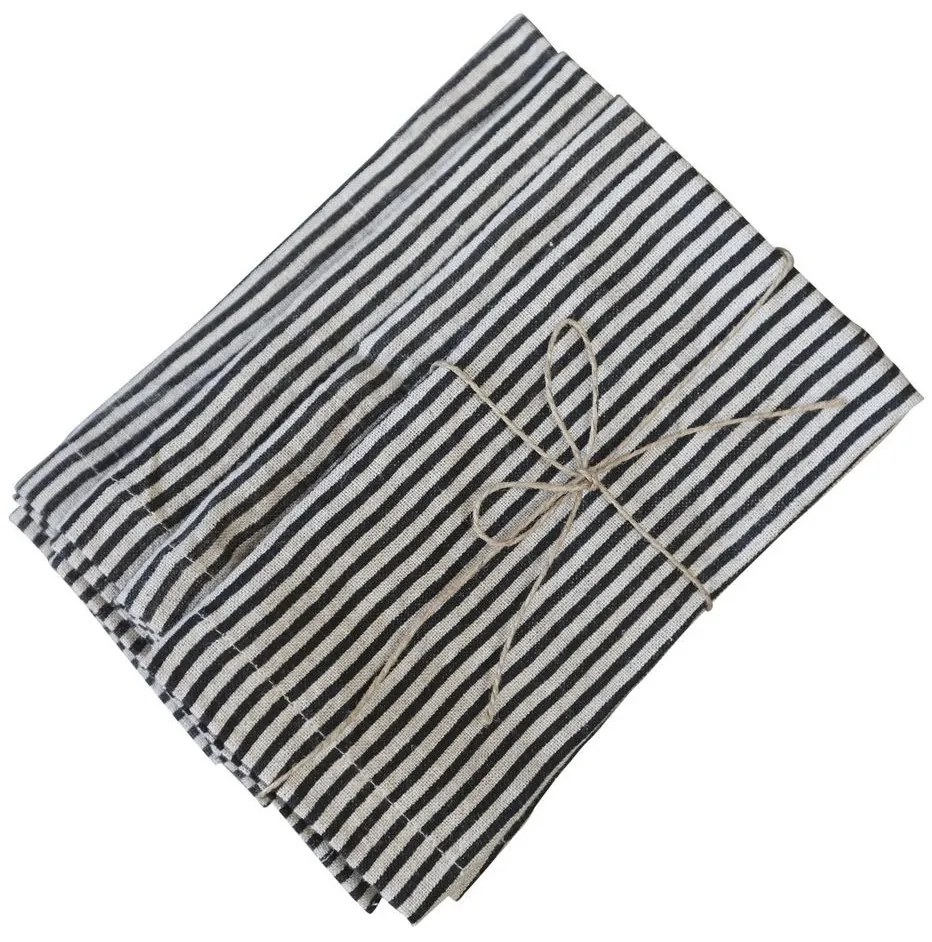 4ks krémové bavlnené obrúsky so zlatými hviezdami - 40*40cm