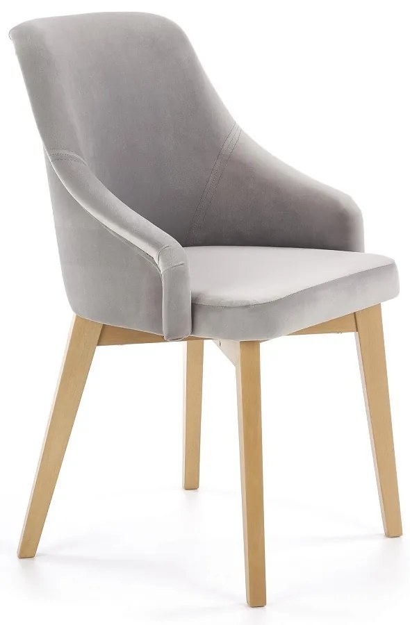 Jedálenská stolička Toledo II, sivá / dub