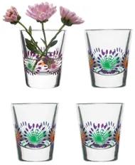 Poháre SAGAFORM Fantasy, malé, 4ks, fialové / ružové