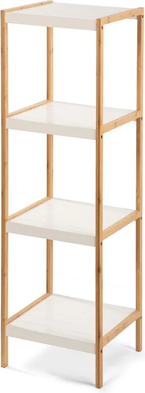 Noela Bambusový regál s policami STEPPA biela