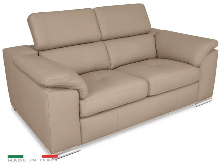 Moderná kožená pohovka LOREN II (2P), béžová (madras - 142 taupe)