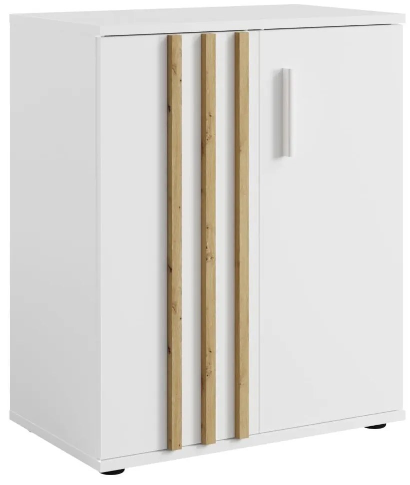 Skrinka Tullin 1 (biela + dub artisan). Vlastná spoľahlivá doprava až k Vám domov. 1119600