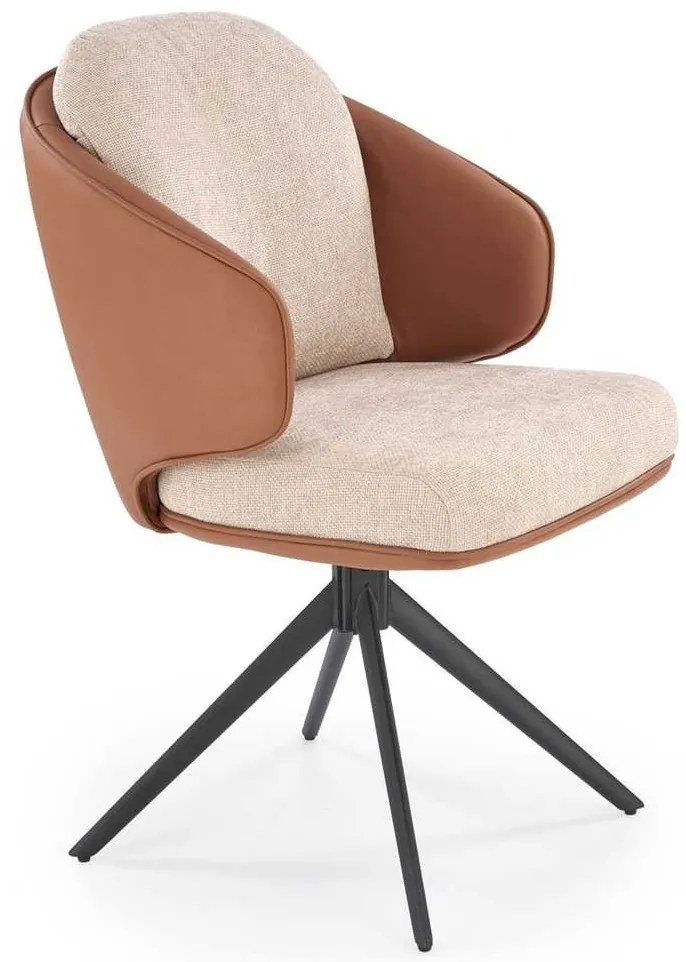 Jedálenská stolička Isobel, béžová / hnedá