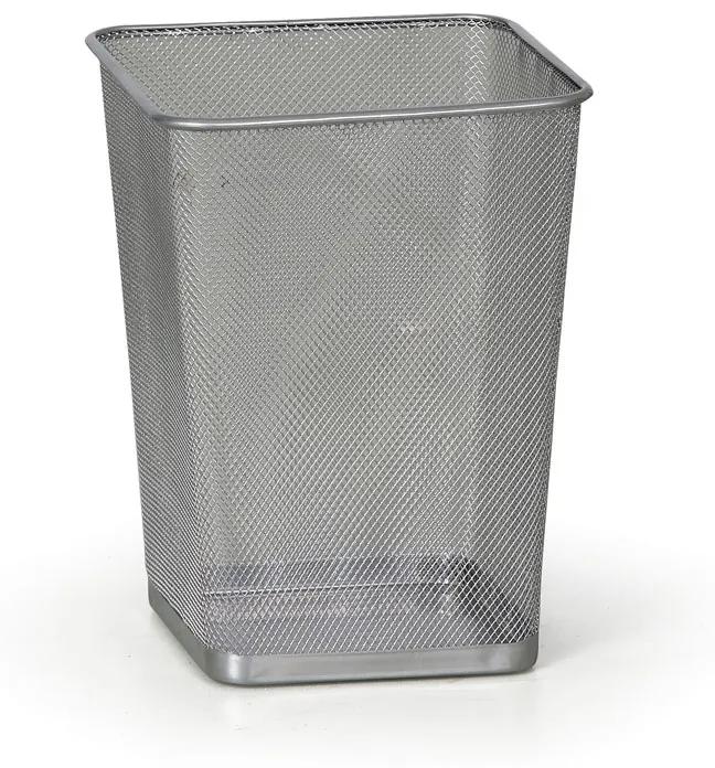 Drôtený odpadkový kôš na papiere, 12 litrov, strieborný
