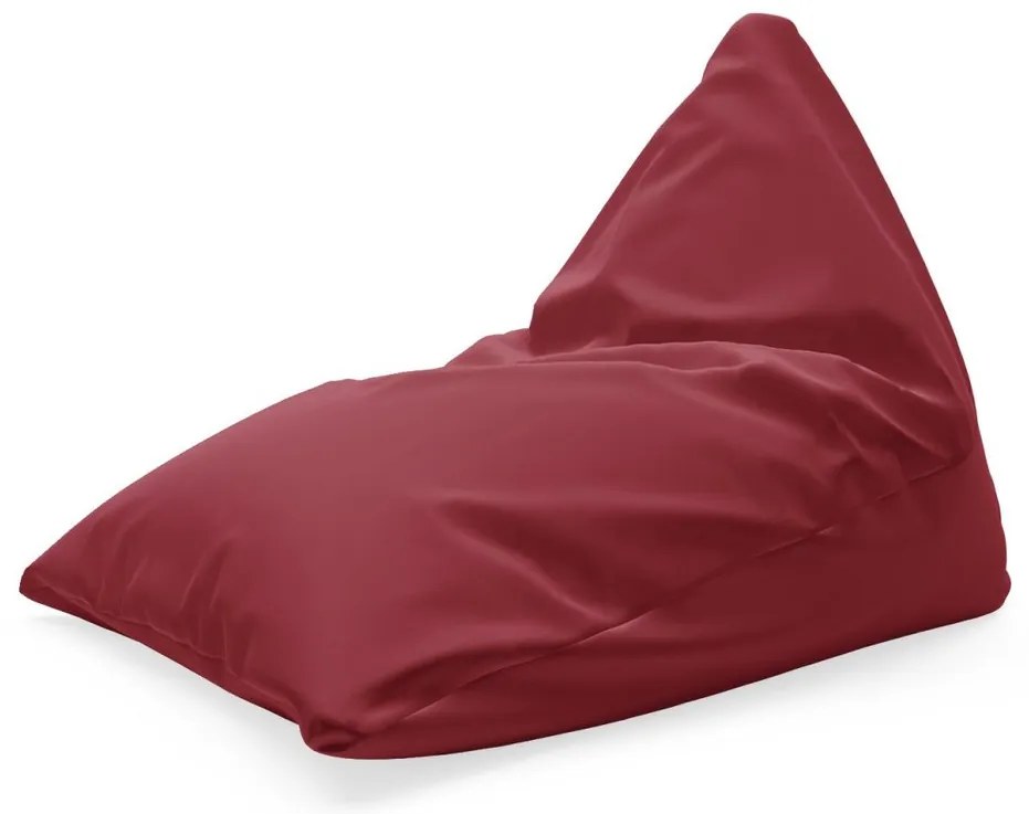 Sedací vak Triangl tmavočervená, červená