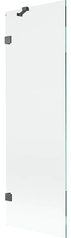 Mexen, Mexen Lunar 1-krídlová vaňová zástena 60 x 150 cm, transparentná, pištoľovo šedá kartáčovaná - 897-060-000-66-00