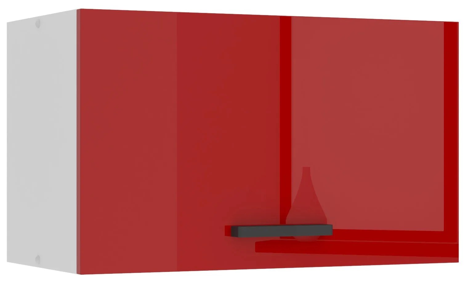 Kuchynská skrinka Belini Premium Full Version nad digestor 60 cm červený lesk Wood