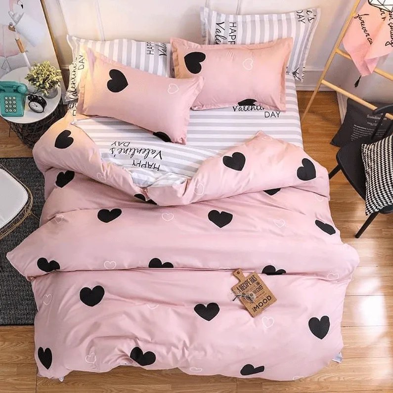 Posteľné návliečky HEART 07 PINK light 140x200cm