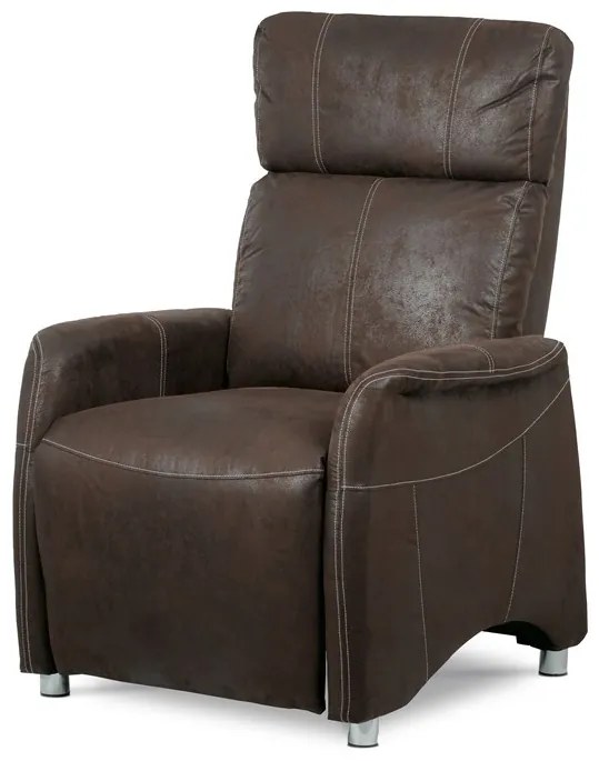 BONTEC Polohovacie kreslo, hnedá, látka vintage, TV-5040 BR3 Farba: Hnedá