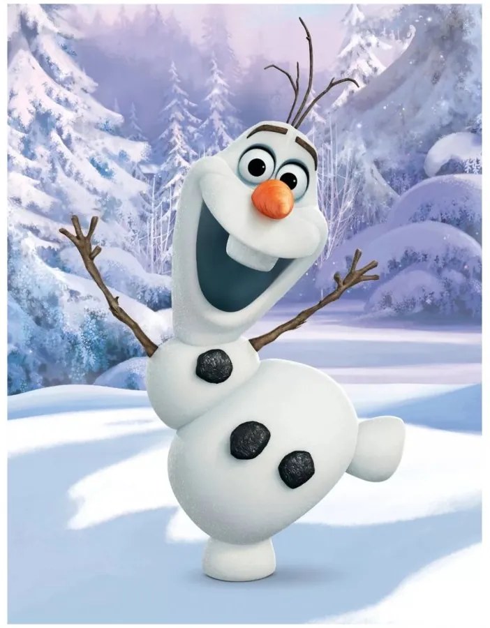 Fleecová deka Ľadové kráľovstvo - Frozen - motív Snehuliak Olaf - 130 x 170 cm