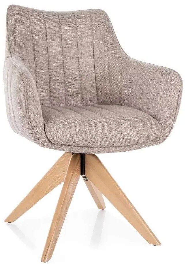 Jedálenská stolička Azalia D II, krémová / dub