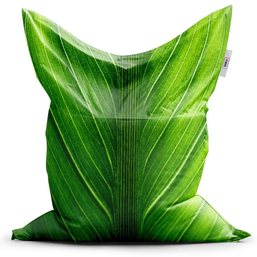 Sedací vak Classic list 2 - detský, zelená