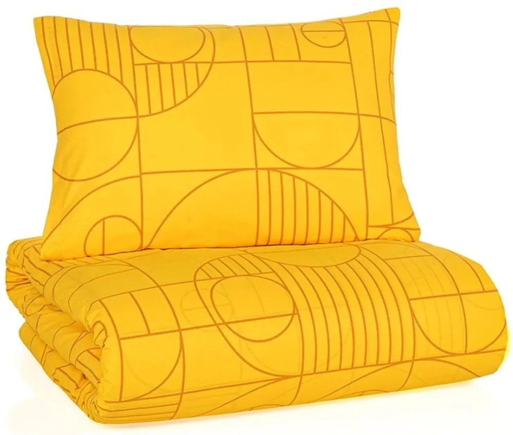 Bavlnené posteľné obliečky Geo Ray Flower - 100% bavlna Renforcé - 70 x 90 cm + 140 x 200 cm