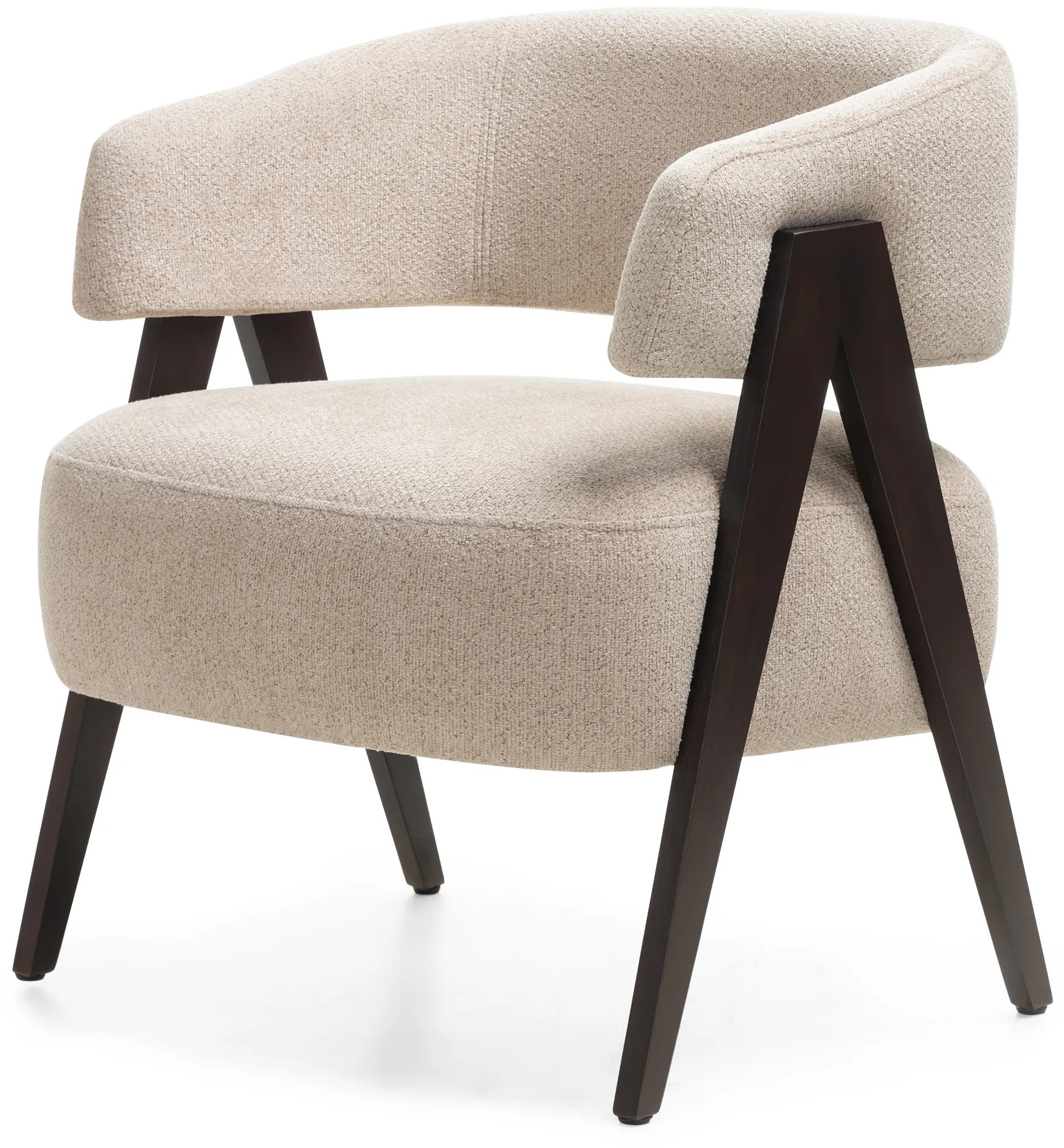 Béžové dizajnové kreslo MIZU