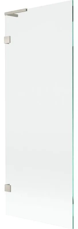 Mexen, Mexen Lunar L 1-krídlová vaňová zástena 70 x 150 cm, transparentná, brúsený nikel - 897L-070-000-97-00-00