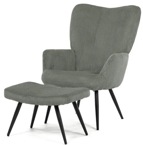 Autronic BONTEC Relaxačné kreslo, modrá, menčestrová látka, AK-L7285 BLUE6 Farba: Zelená