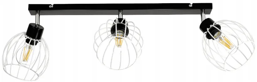 BERGE LED stropné svietidlo - 3xE27 - DRUCIAN WHITE BALL