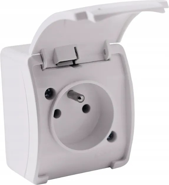 VIPLAST Jednoduchá hermetická zásuvka na povrchovú montáž